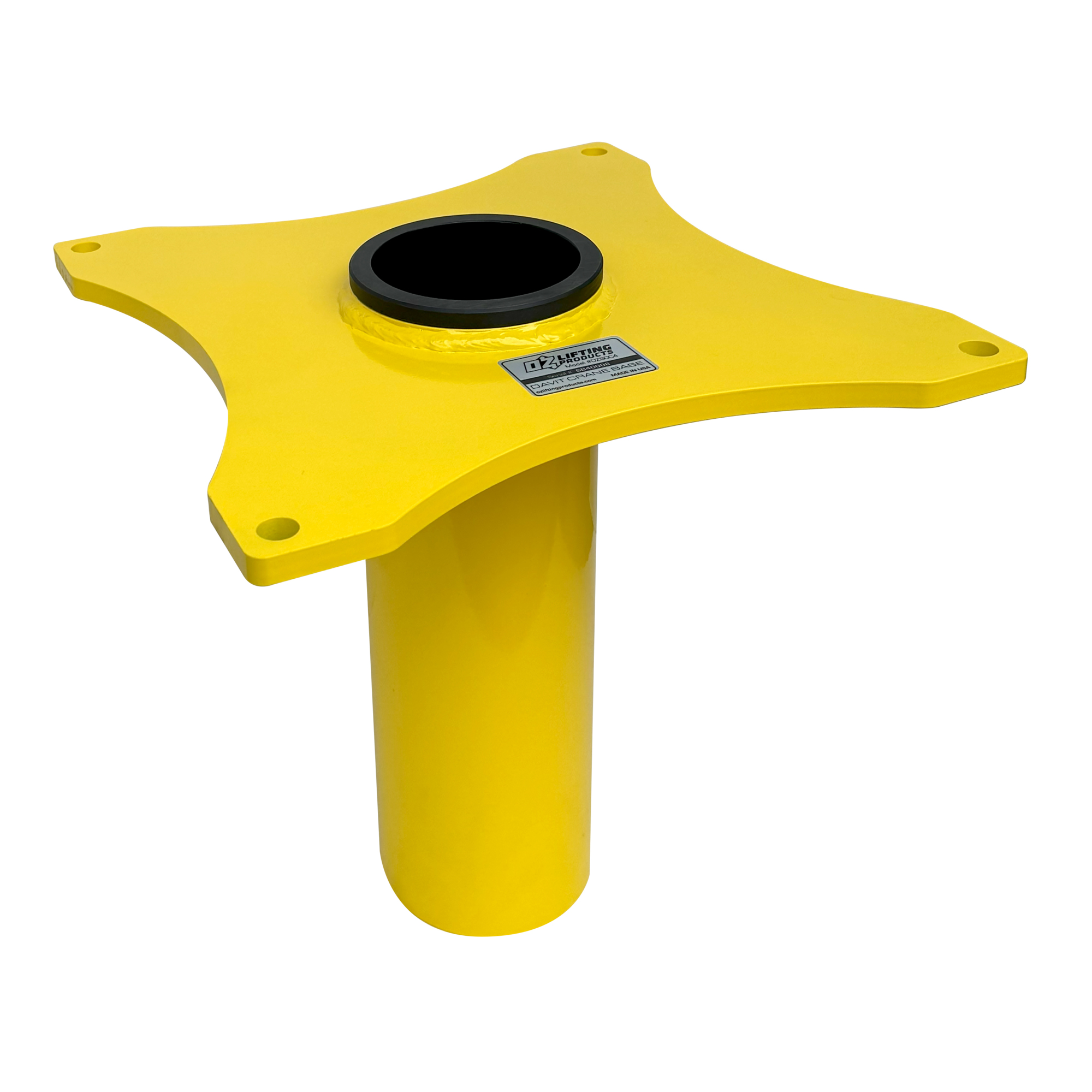 OZ Lifting Products Socket Base for OZ Tele-Pro and Steel Davit Cranes, Model# OZSOC4